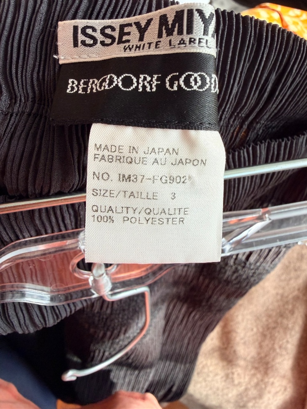 Vintage Issey Miyake Black Pleated Midi Skirt Size 3 /M Made in Japan - Picture 7 of 10